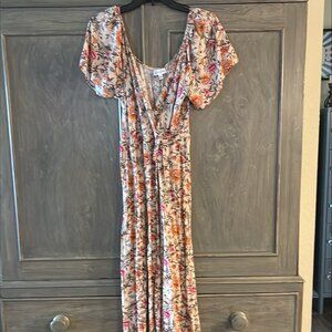 Multi color floral  maxi dress